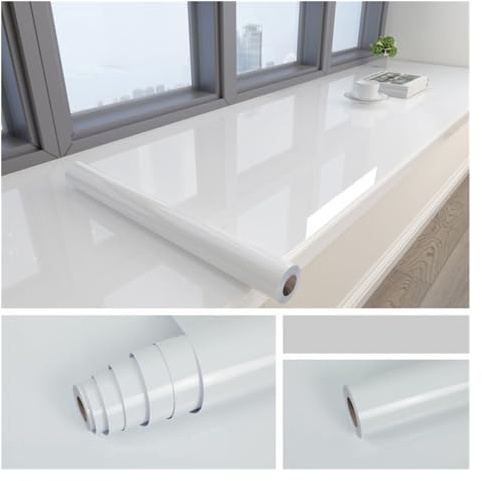 XILEUDUOD köksoljeresistent folie oljeresistent, transparent filmtapet för köksbänkskivor, renoveringsfilm, marmor, självhäftande, vattentäta badrumsklistermärken (YT080,50 cm x 1 m)