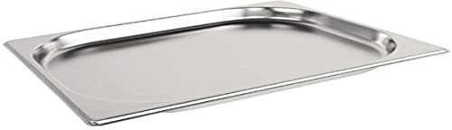 Vogue K927 Stainless Steel 1/2 Gastronorm Pan 4Ltr/65mm Deep Food Container, Silver