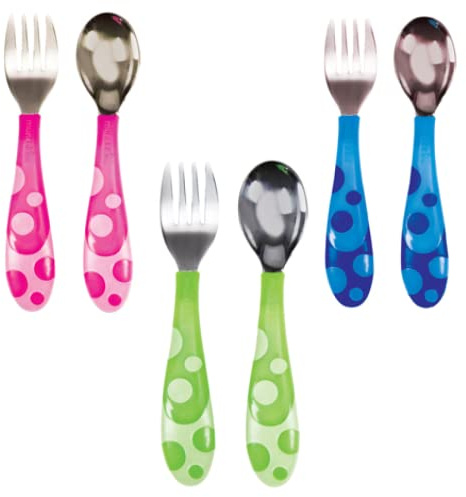 Munchkin Toddler Fork and Spoon Set (1 Spoon and 1 Fork ) Assorted colours