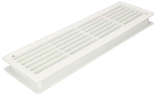 KOTARBAU® Griglia di aerazione 13,5 x 46 cm griglia di ventilazione Bianco griglia in materiale sintetico griglia a lamelle quadrate resistente
