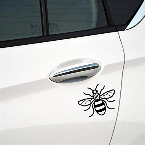 Stukk Stickers Manchester Bee Fun Window Bumper Tattoo Vinyl Waterproof JDM Sticker, Black, 15.3cm x 12cm