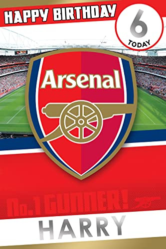 Personligt Arsenal FC födelsedagskort, alla åldrar Arsenal fotbollskort, valfritt namn Arsenal födelsedagskort, Arsenal FC födelsedagskort