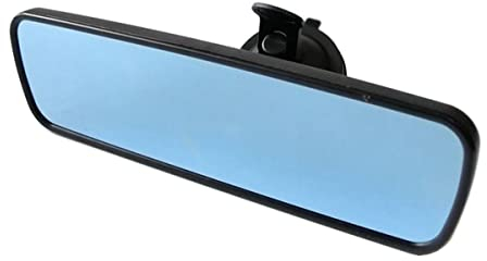 Specchietto Retrovisore Interno Auto，Universale Grandangolare Antiriflesso Specchio interno a Ventosa per Auto, SUV, Camion (Blu, Telaio)