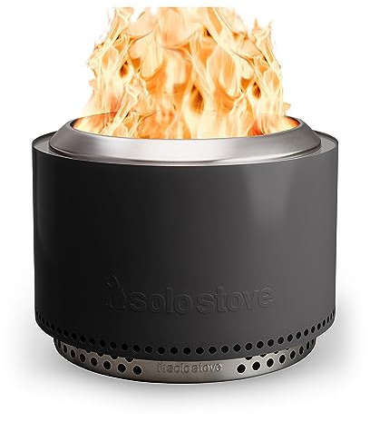 Solo Stove Yukon 2.0 + Stand, 27 Inch Smokeless Fire Pit – Portable Stainless Steel Outdoor Fireplace - 360° Airflow Technology and Removable Ash Pan – Ideal for 6 or More People, 43.9lbs, Ash