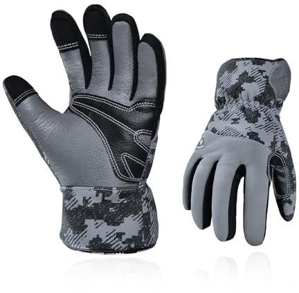 Vgo... 1Paar Winter-Arbeitshandschuhe aus Rindsleder, wasserdicht, Sicherheitshandschuhe für kalte Lagerung oder Gefrierschrank, w/3M Thinsulate Lining 0℃/32°F (CA9790FLWP)
