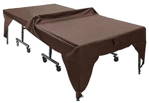 Ping Pong Table Cover Outdoor Waterproof, Table Tennis Cover,Dustproof Silver Coating for Courtyard Terrace(Brown)