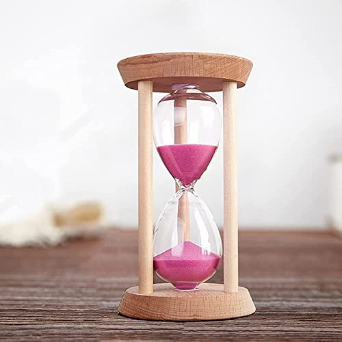Sanduhr-Timer, Sanduhr-Sanduhren, Sanduhr-Timer 3/5/10/15/30 Minuten, transparenter Sanduhr-Timer, Sanduhr, Basteln, Glasdekoration, Massivholzrahmen, dekorativ, einzigartiges Stundenglas for Büro, Sc