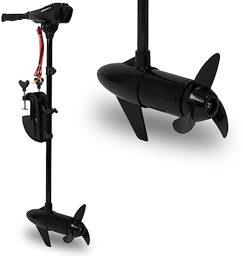 EBERTH Motore fuoribordo elettrico, 50 Lbs di spinta, 12 V, 5 marce avanti, 3 marce indietro