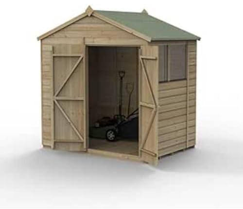 Forest Garden Beckwood 7x5 Apex Shed | 2 Windows | Double Door|25 Year Anti-Rot Guarantee
