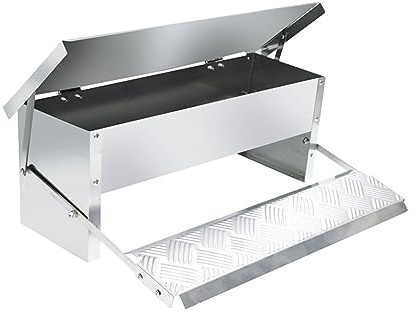BBTISG Automatische Futtertrog für Huhn 5 kg Große Kapazität Futtertrog Edelstahl Futtertrog mit Wetterfestem Deckel, Geeignet für Erwachsene Henne, Hahn
