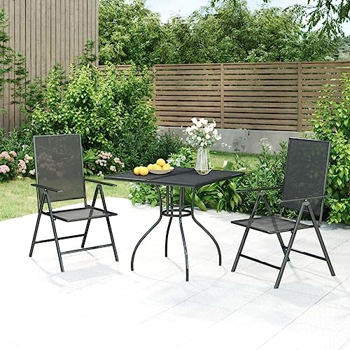 DYRJDJWIDHW europaletten,gartenmöbel Set,palettenkissen,3-TLG. Garten-Essgruppe Anthrazit StahlGeeignet für Garten, Swimmingpool, Wohnzimmer, Terrasse