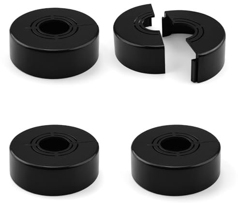 4 Pièces Rosace Robinet Détachable, Rosace Mitigeur Douche 3 Tailles en 1, Rosace Radiateur pour Diamètre 21 mm/26 mm/33 mm, pour Robinet de Douche, Robinets, Radiateurs 0XBIT