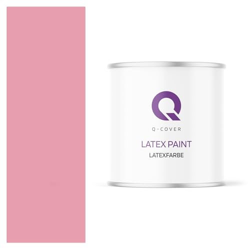 Q-COVER Vernice al lattice 2L Rosa – Vernice interna opaca per pareti e soffitti, Classe 3, Alto potere coprente, Resistente all'abrasione