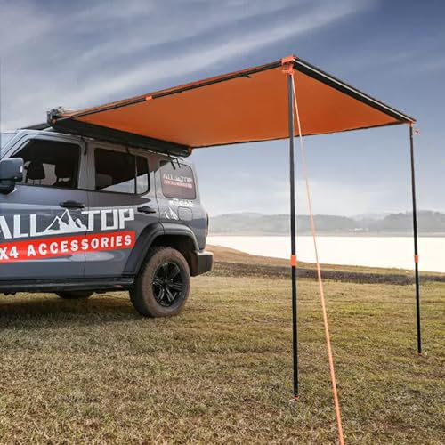 Toldo para Coche, Toldo para Camión, Toldo Camper, Toldo Furgoneta, Tienda de Campaña Lateral, Resistente Al Viento, Protección Solar Y Resistente Al Agua, para Coches, SUV, Exteriores, Camping(2.5x2.