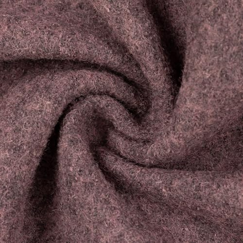 Weicher Walkloden/Walkstoff MERINO by Swafing® von Stofftreff Santi®-100% gekochte Schurwolle vom Merinoschaf-0,5 m Schritte-Meterware (Beere)