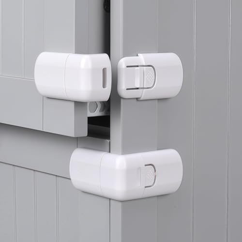 Child Safety Cupboard Locks - 6Pcs Baby Locks for Cupboards and Drawers - Child Locks for Drawers, Cabinet, Refrigerator, Closet, Oven