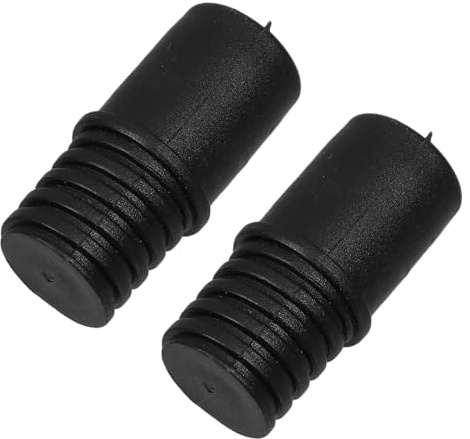 CTIRCHIU Adattatore Filettato per Manico Scopa, Punta in Plastica Nera, 2 Pezzi, per Bastone e Tubo Telescopico, Facile Installazione per Pulizie Domestiche | Compatibile con Mop e Tubo di Prolunga, Nero, per Pulizie Domestiche e Uso Versatile