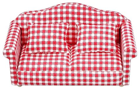 Miniatur Sofa Couch Mini Sofa Wichtel Sofa Puppenhaus Möbel Puppenhaus Zubehör Holz Miniatur Möbel Wichtel Möbel