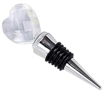 BEBEMOKO 2Piezas Tapón de Vino de Cristal Forma Accesorio Decorativo para Sellar Botellas de Vino como Regalo para Bodas y Celebraciones Mantiene el Vino Fresco Oxidación