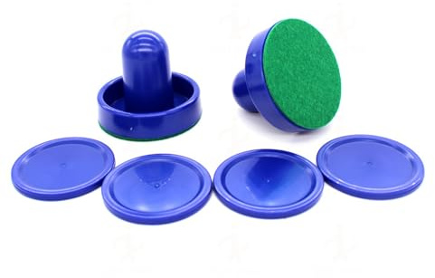 amangul Table Hockey Pusher Set Standard Plastic Air Paddle and Pucks Goal Handle Pusher Replacement Part Easy to Use Home Standard Air Paddle and Pucks