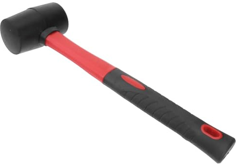 Alipis Martello in Gomma da 12oz Manico in Plastica Antiscivolo Tpr Martello da Testa Doppia Faccia per Lavori in Pelle Installazione Pavimenti e Decorazione Casa