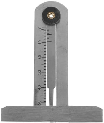 Gogogmee Calibro di Profondità per Pneumatici in Acciaio Inox 0-50 MM Misuratore di Profondità del Battistrada per Auto e Camion Strumento di Ispezione Pneumatici per Garage e