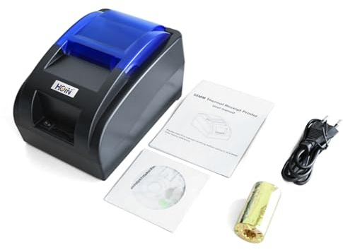XZXCVN Impresora de Recibos Térmica 58mm, Conexión USB y Bluetooth, Máquina Portátil para Tiendas - Impresión Rápida y Silenciosa, Compatible con Android e iOS, Ideal para Negocios