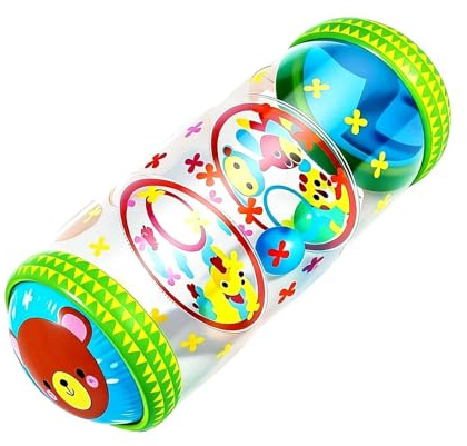 Rullo giocattolo per gattonare, suono di campanellino gonfiabile ed esercizio di equilibrio, rullo di al gattonamento per bambini piccoli, per il di , gioco sensoriale per viaggi