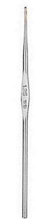 Addi Häkelnadel aus feinem Stahl, Metall, Silber, 0.5mm