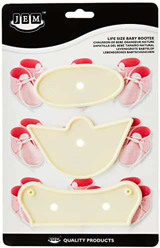 JEM Life Size Baby Bootee Cutter, Set of 3