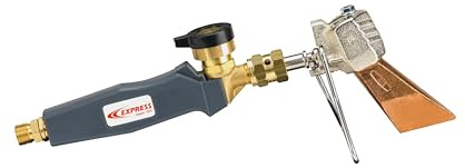 Express, 60279, Fer à Souder, Chalumeau à Gaz, Contient Lance avec Panne, Manche à Raccord Tournant Entrée 3/8e Gauche, usage Couvreur, Adapté pour Zinc, Cuivre, Inox, Zinc Pré-patiné, Plomb