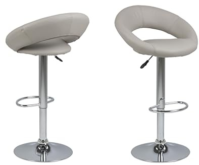 AC Design Furniture Barhocker Thilde, B: 56 x T:50 x H: 100 cm, PU, Grau