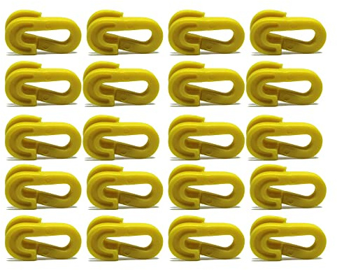 Fußballnetz-Clips, 20 Stück, Schnellbefestigung, Fußballtor-Verschlüsse, wetterfeste Kunststoffbänder für Innen- und Außentore, mehrfarbig