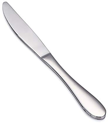 VANRA 6 Stück Tischmesser Edelstahl Besteck Messer Set, 9 Inch/23cm Menümesser Dinnerware Silber Set für Zuhause Restaurant (6 Messer)