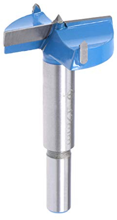 sourcing map Forstner Drill Bits 42mm, Tungsten Carbide Wood Hole Saw Auger Opener Woodworking Hinge Hole Drilling Boring Bit Cutter (Blue, Gray)
