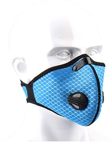 Mascarilla antipolvo reutilizable de carbón activado a prueba de polvo respirador filtros de carbón, máscara de ciclismo, protección UV para hombres y mujeres