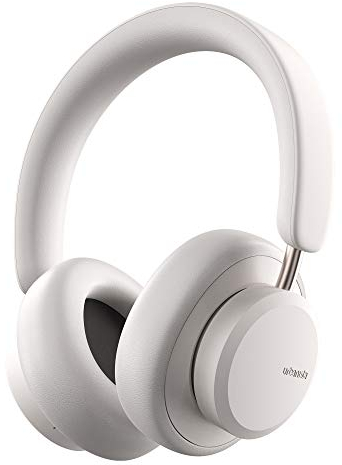 Urbanista Miami Over Ear Headphones, Active Noise Cancelling Bluetooth Headphones, 6 ENC Noise Cancelling Mics, 50 Hr Playtime, Hybrid ANC with Transparency mode, On Ear Detection & Carry Case, White