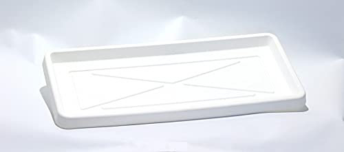 Sottovaso Rettangolare stretto in Resina cm. 100 Bianco