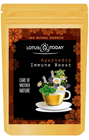 Immune System support Tea, Herbal tea with 18 Herbs and spices, Ayurvedic Recipe, 21 Tea Bags