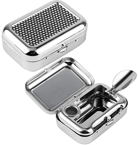 2 Stücke Zigaretten Taschenascher, Reise-Aschenbecher, Taschenaschenbecher geruchsdicht, Tragbarer Aschenbecher für Reisen, Camping, Rauchen Im Innen- Oder Außenbereich
