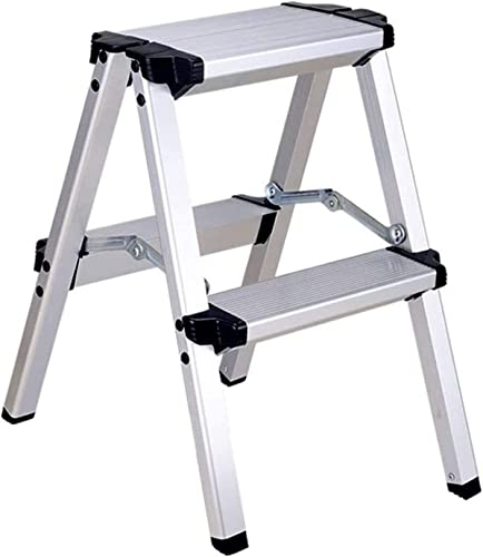 TREPPE Scala in alluminio pieghevole a forbice doppio lato 2 gradini