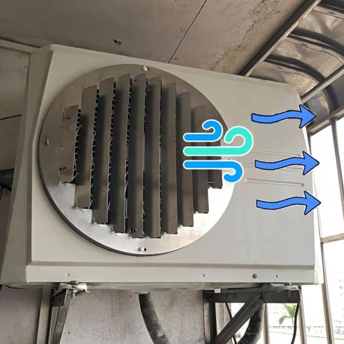 Deflettore Aria for Unità Condizionatore D'Aria,Deflettore for Condizionatore D'Aria In Acciaio Inossidabile, Copertura Dell'Aria for Impieghi Gravosi for Unità Esterne CA(Tondo)(Diameter 48cm)