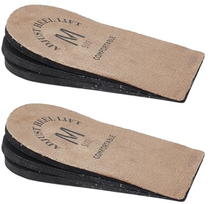 NICENEEDED Inserts de Talon Réglables, Semelles Intérieures à 3 Couche pour Augmenter la Hauteur, Rehausseurs de Chaussures Orthopédiques