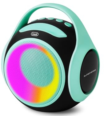 Trevi XR 8A 202 Speaker Portatile 20W, Cassa Wireless con Funzione TWS, Presa USB, Micro SD, Batteria Integrata, Turchese