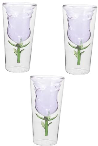 SOIMISS 3 Piezas copa de vino tinto vaso de cerveza tazas de café helado martini botellas taza de café juice cup vasos cocktail copas de vino rosado copa de vino de fiesta Vidrio Púrpura