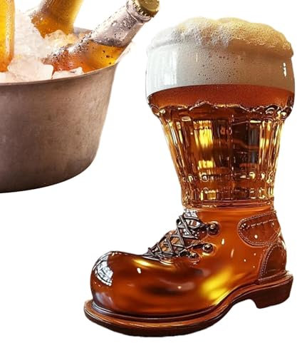 Bota de cerveza de base pesada | Taza de cerveza transparente | Recipiente de agua reutilizable, vaso de gran capacidad para el hogar, restaurante