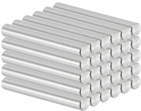 PATIKIL 4mm x 35mm Dübelstift Edelstahl 30 Stück 304 Edelstahl Stifte Regalstifte Stützstange Metall Befestigungselemente Für Regale Möbel Befestigungskomponente Silber