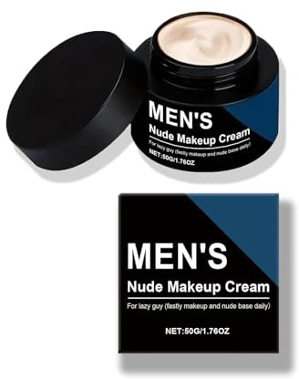 Männer Nude Make-up Creme mit Sheabutter, Leichter Farbkorrektor für Natürlichen Teint, Wasserdichte Tagespflege, Mattierender Effekt gegen Glänzen, Einfache Anwendung (1pc)