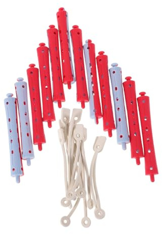 HEALEEP 12pcs Hair Perm Rods Hairdressing Styling Tools Made of Sturdy Pp Material High Efficiency Versatile Use for Salon and Home Hair Curling and Styling