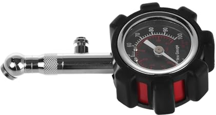 MUCKLILY Manometro Digitale Pressione Gomme ad Alta Precisione Design Meccanico in Rame e Materiale Metallico per Auto, Misuratore Pressione Pneumatici Affidabile e Durevole